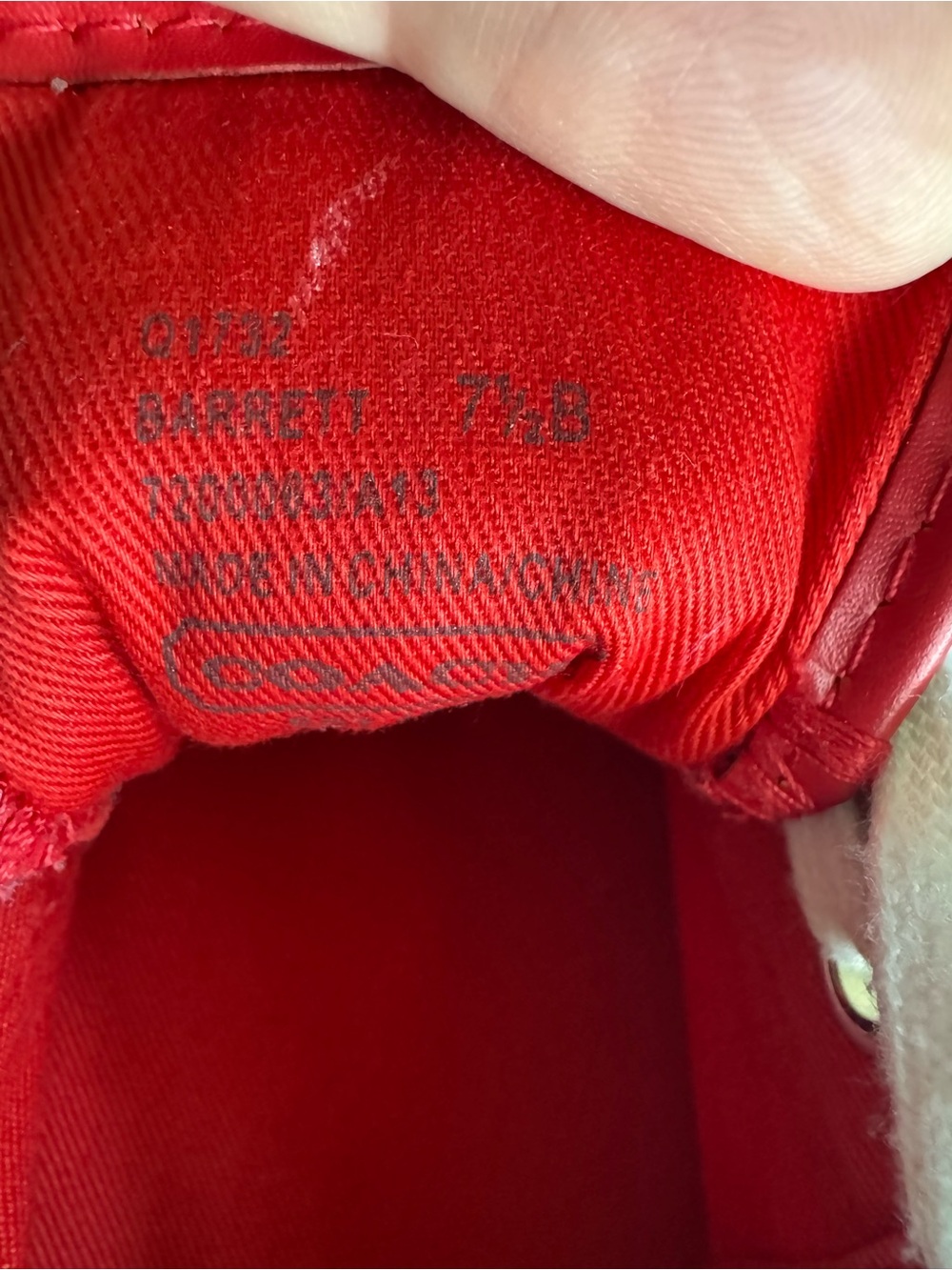 coach barrett signature canvas red sneakers size 7.5b - Picture 7 of 8